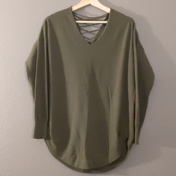 Papermoon Sweaters - Paper moon lace up back sweater